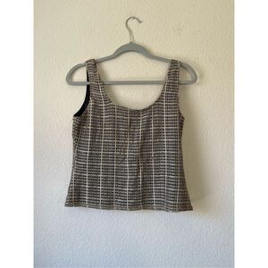 JS‎ collections gold metallic threaded blouse size 10